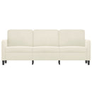 vidaXL 3 személyes krémszínű bársony kanapé 180 cm