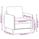 vidaXL barna szövet kanapéfotel 60 cm