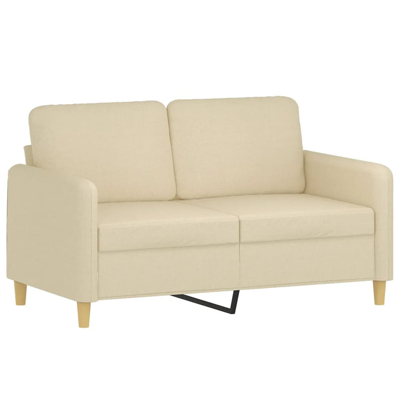 vidaXL kétszemélyes krémszínű szövetkanapé 120 cm