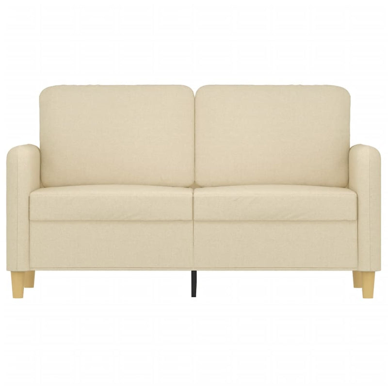 vidaXL kétszemélyes krémszínű szövetkanapé 120 cm