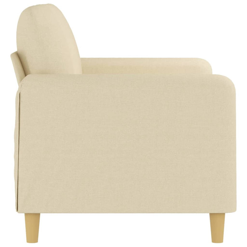 vidaXL kétszemélyes krémszínű szövetkanapé 120 cm