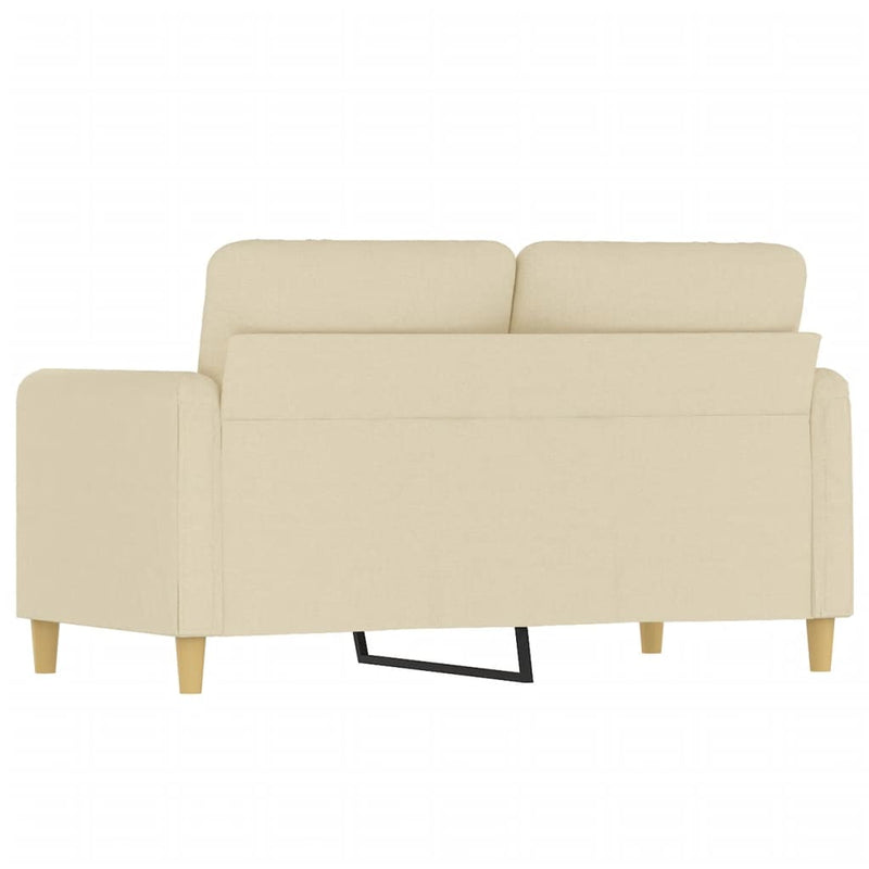 vidaXL kétszemélyes krémszínű szövetkanapé 120 cm