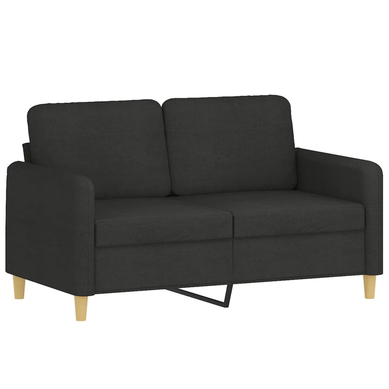 vidaXL kétszemélyes fekete szövetkanapé 120 cm