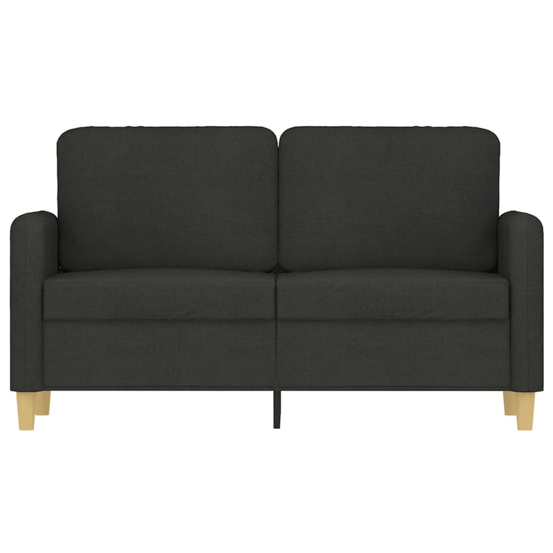 vidaXL kétszemélyes fekete szövetkanapé 120 cm