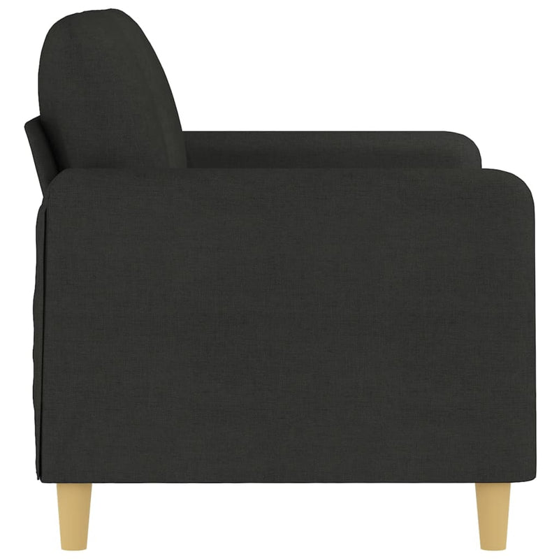 vidaXL kétszemélyes fekete szövetkanapé 120 cm
