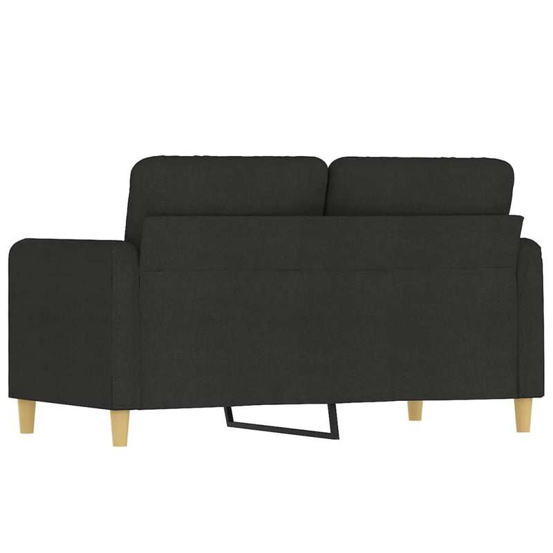vidaXL kétszemélyes fekete szövetkanapé 120 cm