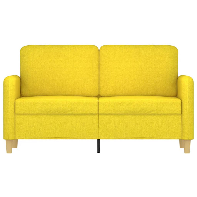 vidaXL 2 személyes világossárga szövet kanapé 120 cm