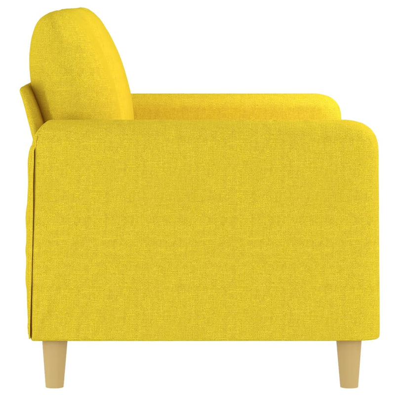 vidaXL 2 személyes világossárga szövet kanapé 120 cm