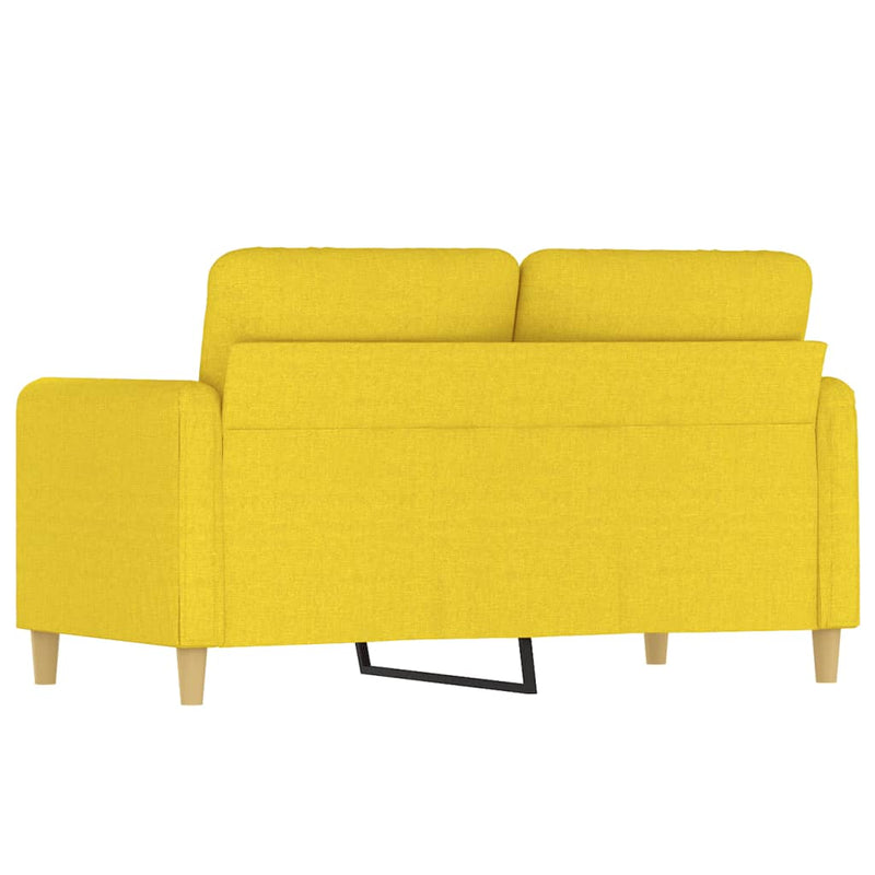 vidaXL 2 személyes világossárga szövet kanapé 120 cm