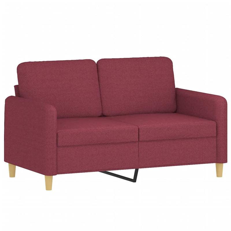 vidaXL kétszemélyes bordó szövet kanapé 120 cm