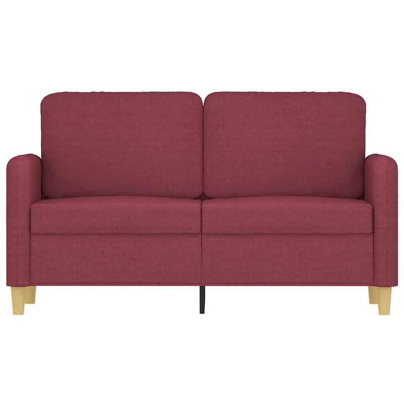 vidaXL kétszemélyes bordó szövet kanapé 120 cm