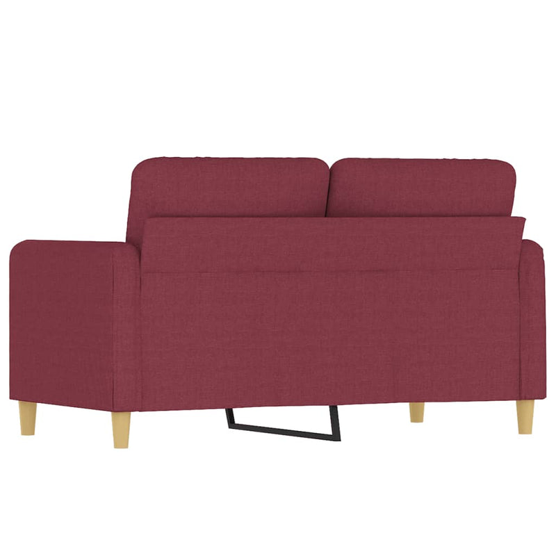 vidaXL kétszemélyes bordó szövet kanapé 120 cm