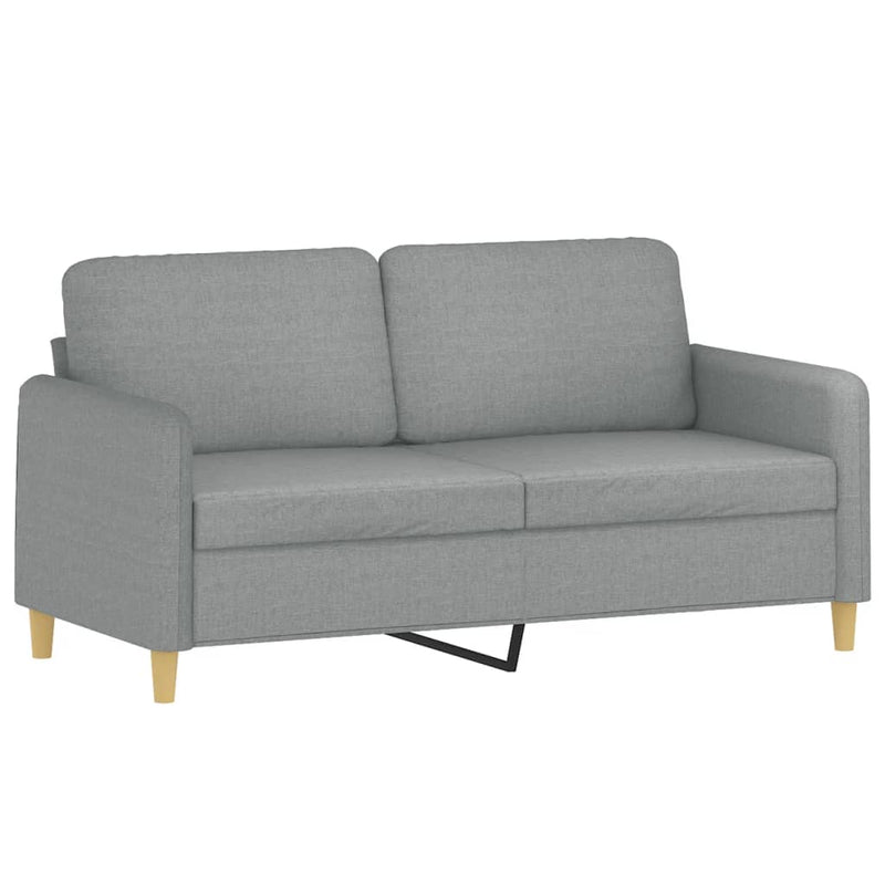 vidaXL kétszemélyes világosszürke szövetkanapé 140 cm