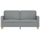 vidaXL kétszemélyes világosszürke szövetkanapé 140 cm