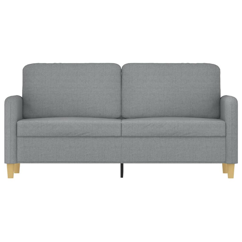 vidaXL kétszemélyes világosszürke szövetkanapé 140 cm
