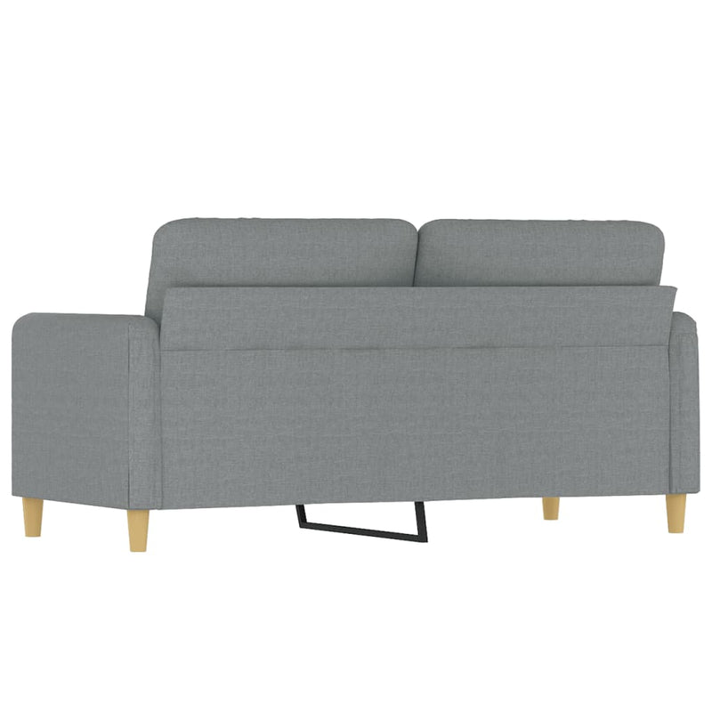 vidaXL kétszemélyes világosszürke szövetkanapé 140 cm
