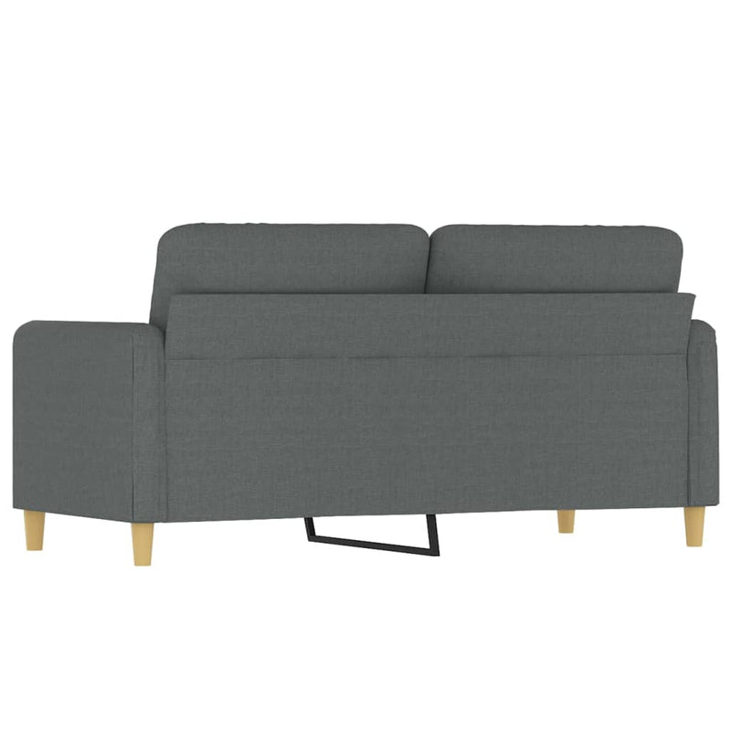 vidaXL kétszemélyes sötétszürke szövetkanapé 140 cm