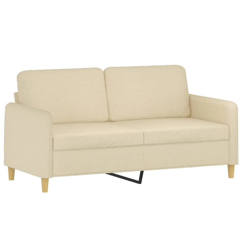 vidaXL kétszemélyes krémszínű szövetkanapé 140 cm