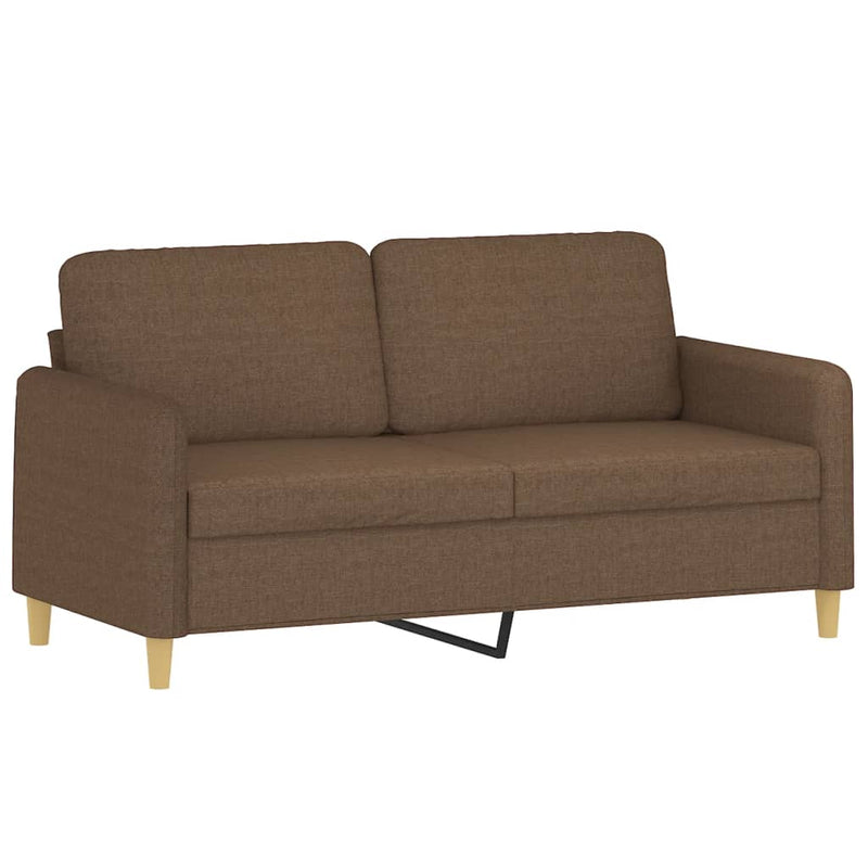 vidaXL kétszemélyes barna szövetkanapé 140 cm