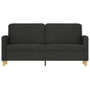 vidaXL kétszemélyes fekete szövetkanapé 140 cm