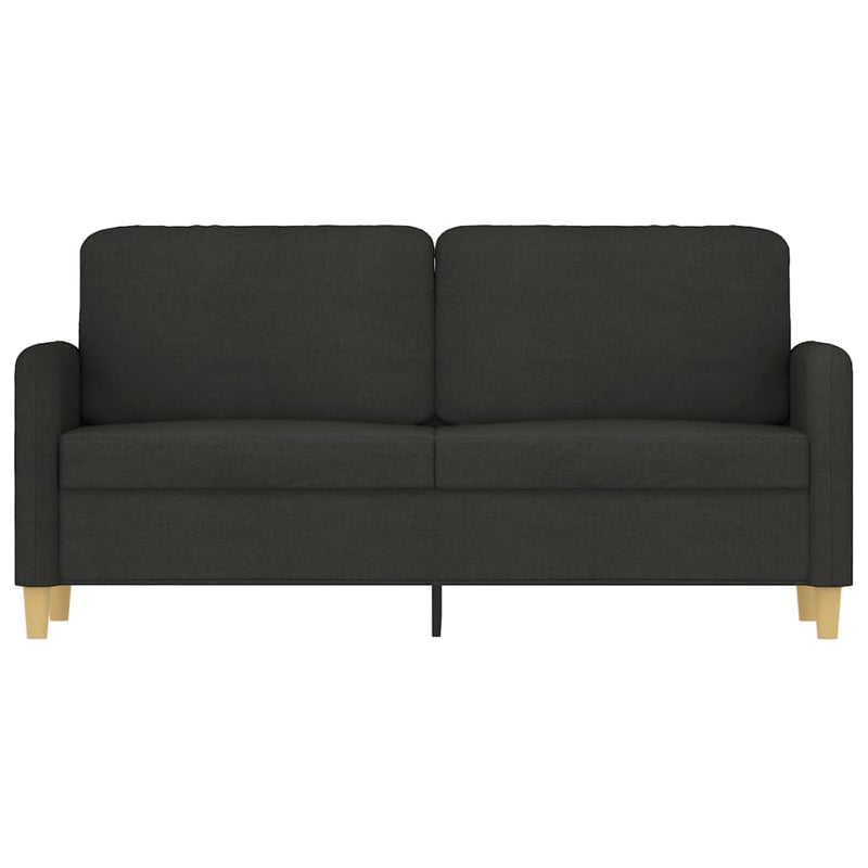 vidaXL kétszemélyes fekete szövetkanapé 140 cm