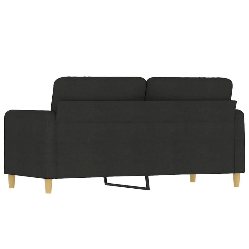 vidaXL kétszemélyes fekete szövetkanapé 140 cm
