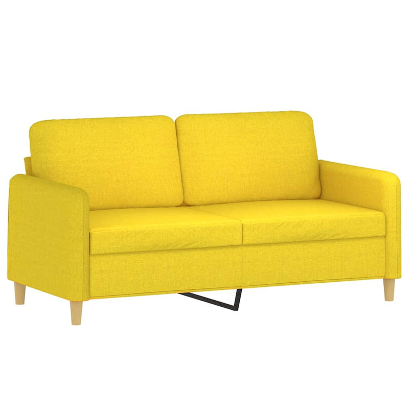 vidaXL 2 személyes világossárga szövet kanapé 140 cm