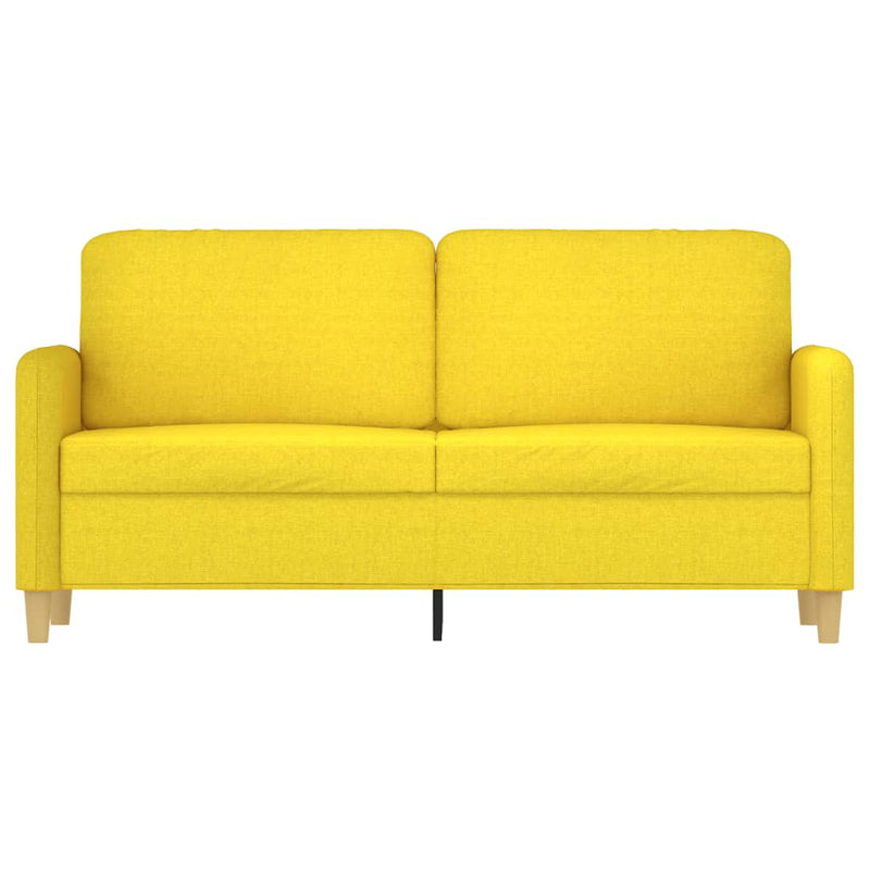 vidaXL 2 személyes világossárga szövet kanapé 140 cm