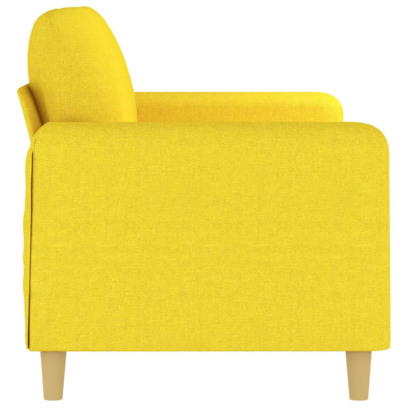 vidaXL 2 személyes világossárga szövet kanapé 140 cm