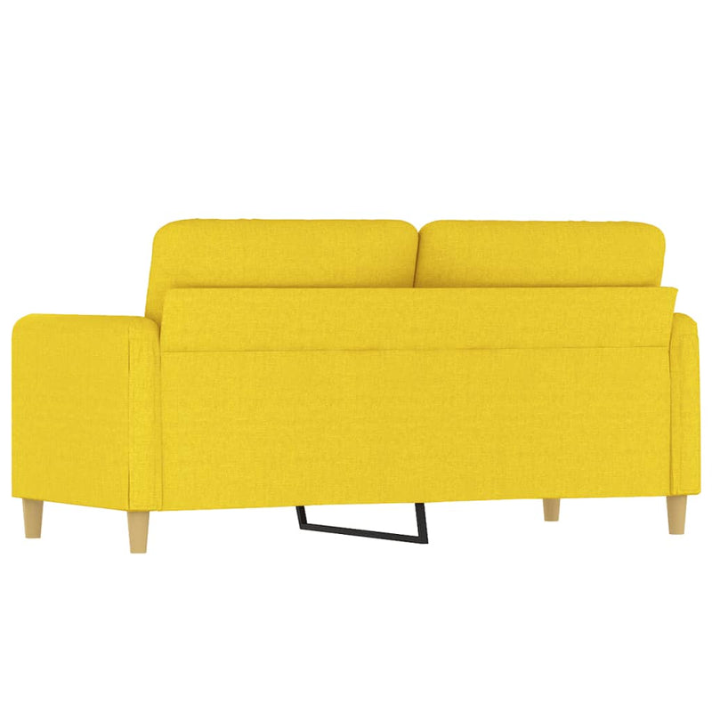 vidaXL 2 személyes világossárga szövet kanapé 140 cm