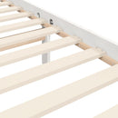 vidaXL fehér tömör fa ágykeret fejtámlával 100 x 200 cm