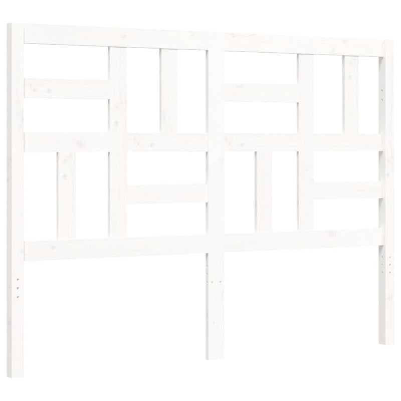 vidaXL fehér tömör fa ágykeret fejtámlával 120 x 200 cm