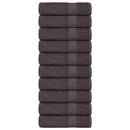 vidaXL 10 db antracit színű FROGN fürdőlepedő 100 x 150 cm 360 g/m²