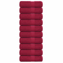 vidaXL 10 db bordó színű vendégtörölköző FROGN 30 x 50 cm 360 g/m²