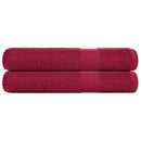 vidaXL Törölközők FROGN 2 db Bordó 100 x 200 cm 360 100% Pamut