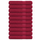 vidaXL 10 db FROGN törölköző bordó 100 x 200 cm 360 g/m²