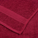 vidaXL 10 db FROGN törölköző bordó 100 x 200 cm 360 g/m²