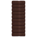 vidaXL 10 db FROGN vendégtörölköző barna 30 x 50 cm 360 g/m²