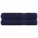 vidaXL Törölközők FROGN 2 db Sötétkék 100 x 200 cm 360 100% Pamut