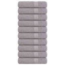 vidaXL Zuhanytörölközők FROGN 10 db Szürke 70 x 140 cm 360 100% Pamut