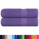 vidaXL 2 db FROGN mintás kéztörlő lila 50 x 100 cm 360 g/m²