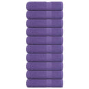 vidaXL 10 db FROGN mintás kéztörlő lila 50 x 100 cm 360 g/m²