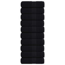vidaXL 10 db FROGN mosdótörlő fekete 30 x 30 cm 360 g/m²