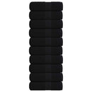 vidaXL 10 db FROGN vendégtörölköző fekete 30 x 50 cm 360 g/m²