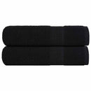 vidaXL 2 db FROGN mintás kéztörlő fekete 50 x 100 cm 360 g/m²
