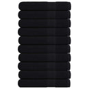 vidaXL 10 db FROGN szaunatörölköző fekete 80 x 200 cm 360 g/m²