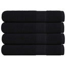 vidaXL 4 db FROGN törölköző fekete 100 x 200 cm 360 g/m²