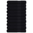 vidaXL 10 db FROGN törölköző fekete 100 x 200 cm 360 g/m²