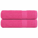 vidaXL Zuhanytörölközők FROGN 2 db Pink 70x140 cm 360 gsm