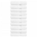 vidaXL 10 db prémium fürdőlepedő SOLUND fehér 100 x 150 cm 600 g/m²